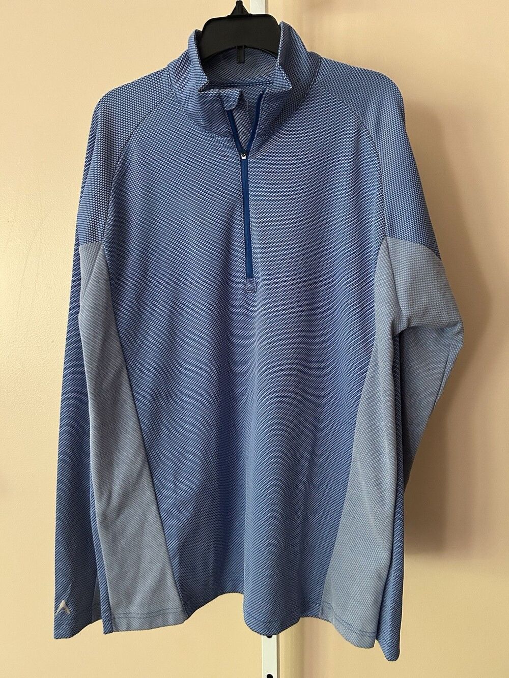 Antigua Golf M Blue Golf Subtle  Pullover Sweatshirt 1/4 Quarter Zip Mens